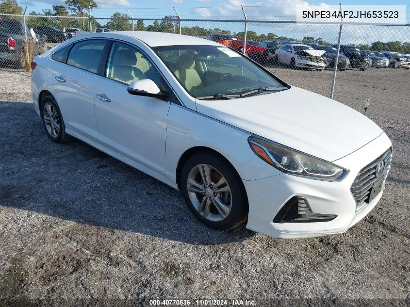 2018 Hyundai Sonata Sel VIN: 5NPE34AF2JH653523 Lot: 40770536