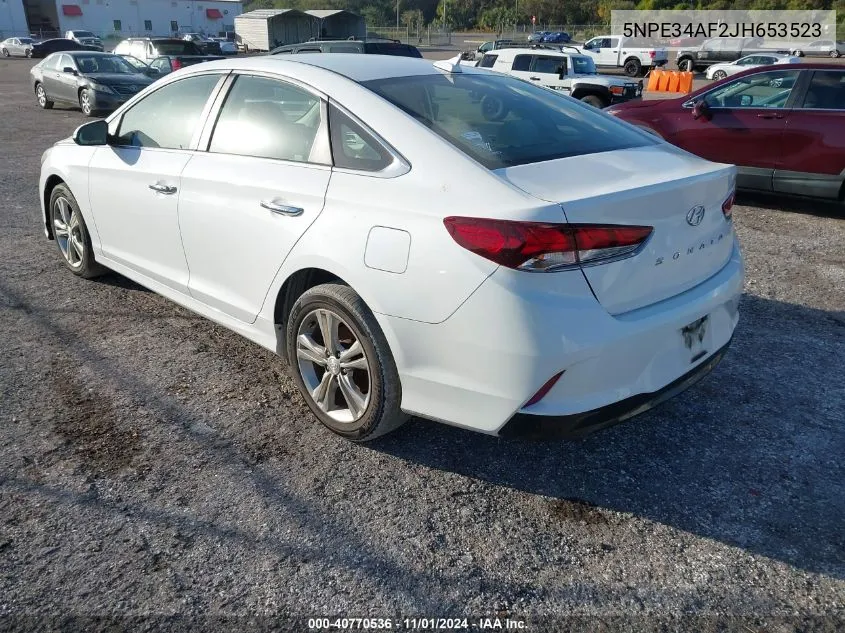 2018 Hyundai Sonata Sel VIN: 5NPE34AF2JH653523 Lot: 40770536