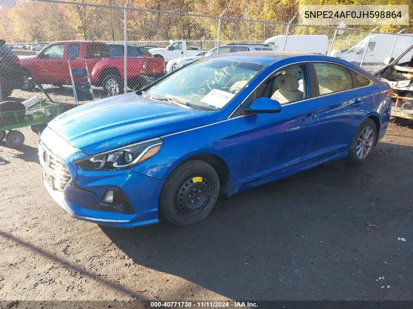 5NPE24AF0JH598864 2018 Hyundai Sonata Se