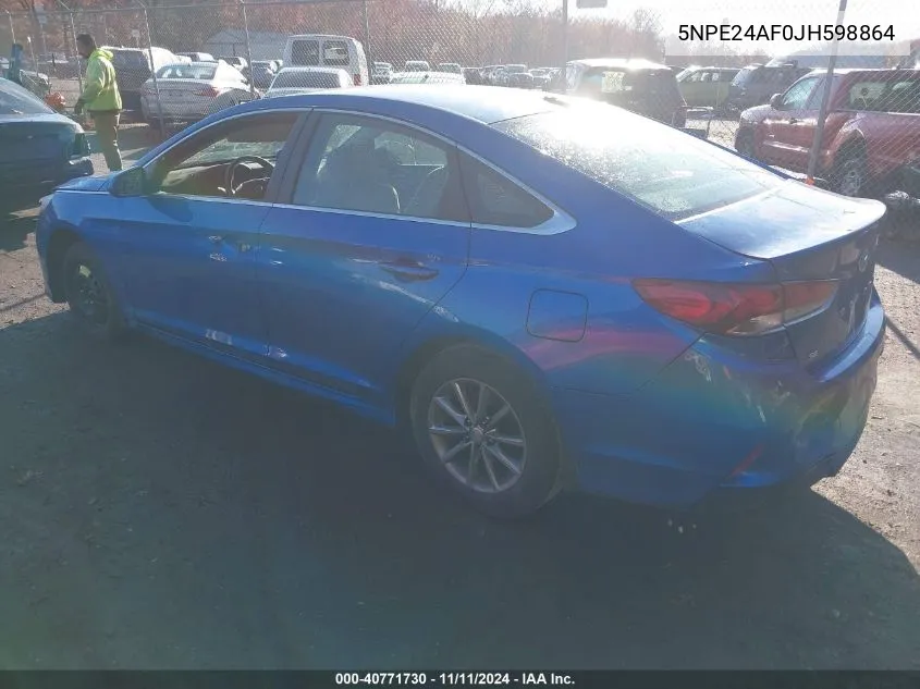 5NPE24AF0JH598864 2018 Hyundai Sonata Se