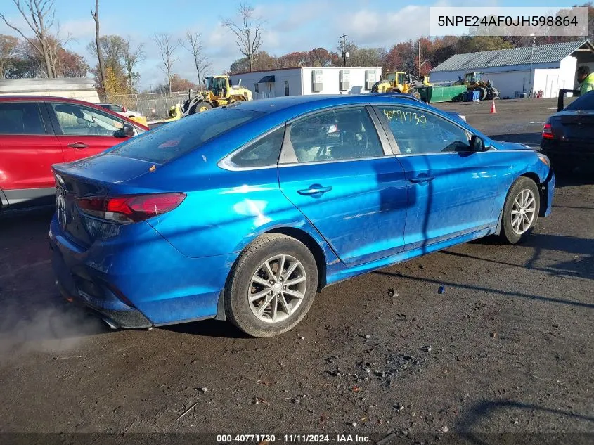 5NPE24AF0JH598864 2018 Hyundai Sonata Se