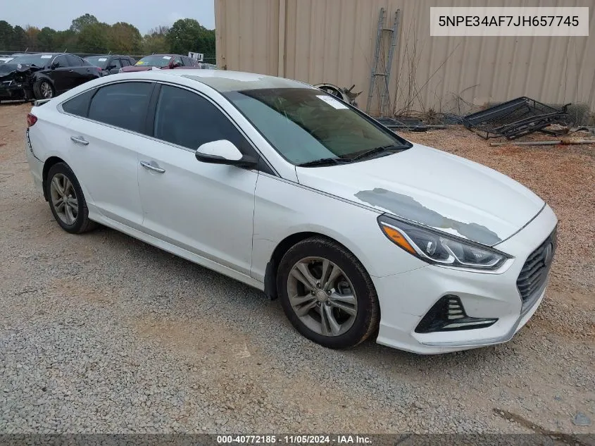 2018 Hyundai Sonata Sel VIN: 5NPE34AF7JH657745 Lot: 40772185