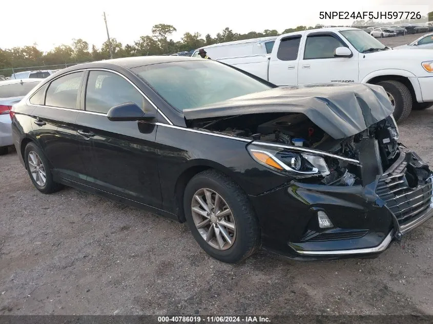 2018 Hyundai Sonata Se VIN: 5NPE24AF5JH597726 Lot: 40786019