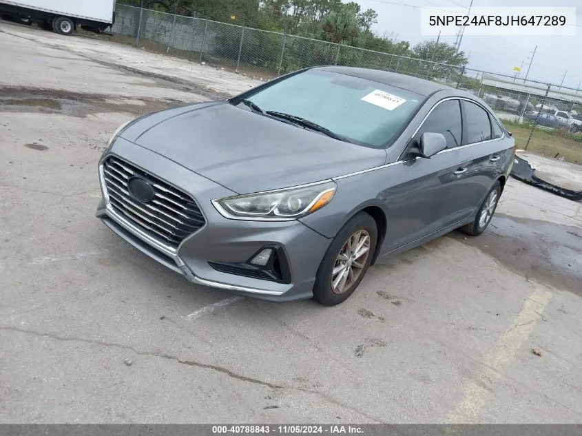 2018 Hyundai Sonata Se VIN: 5NPE24AF8JH647289 Lot: 40788843