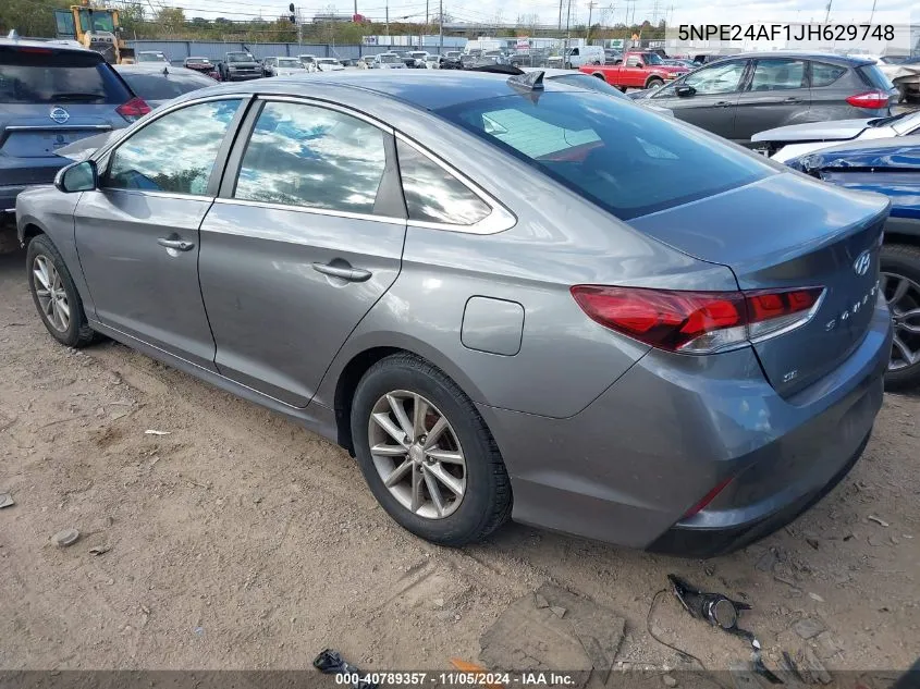 2018 Hyundai Sonata Se VIN: 5NPE24AF1JH629748 Lot: 40789357