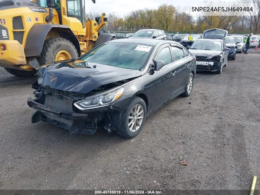 2018 Hyundai Sonata Se VIN: 5NPE24AF5JH649484 Lot: 40789819