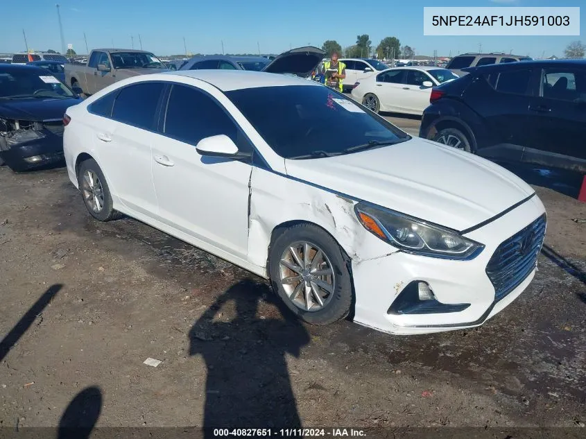 2018 Hyundai Sonata Se VIN: 5NPE24AF1JH591003 Lot: 40827651