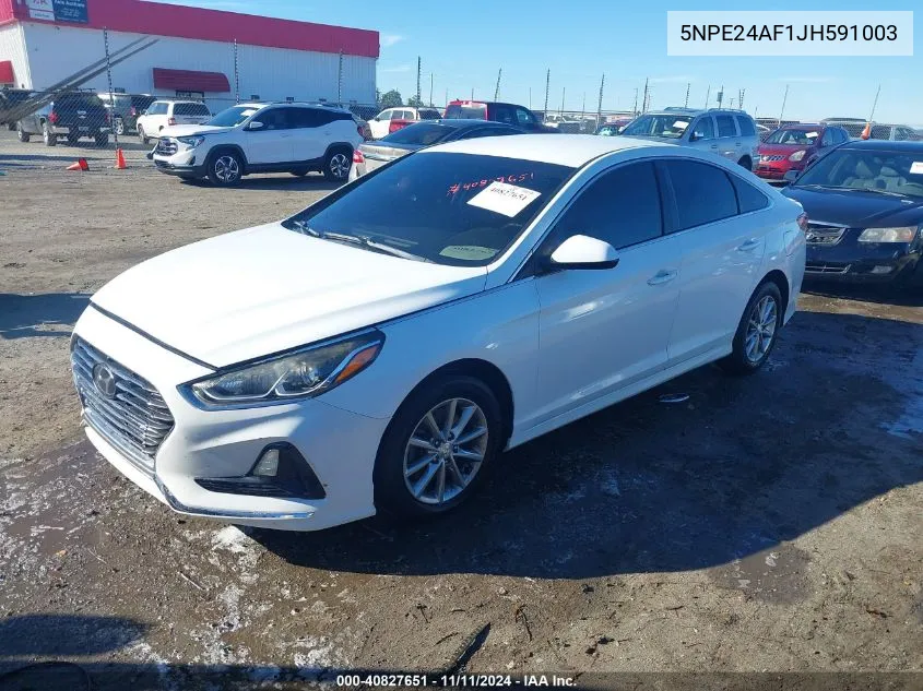 2018 Hyundai Sonata Se VIN: 5NPE24AF1JH591003 Lot: 40827651