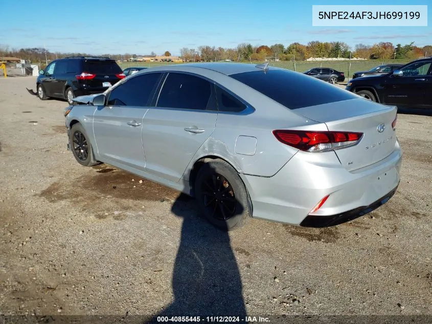 2018 Hyundai Sonata Se VIN: 5NPE24AF3JH699199 Lot: 40855445