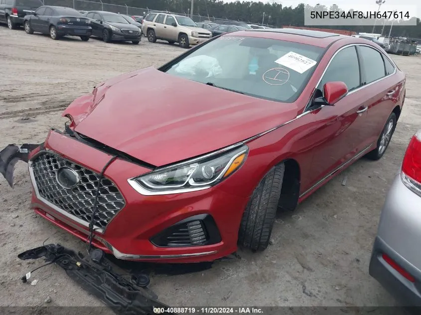 2018 Hyundai Sonata Sport VIN: 5NPE34AF8JH647614 Lot: 40888719