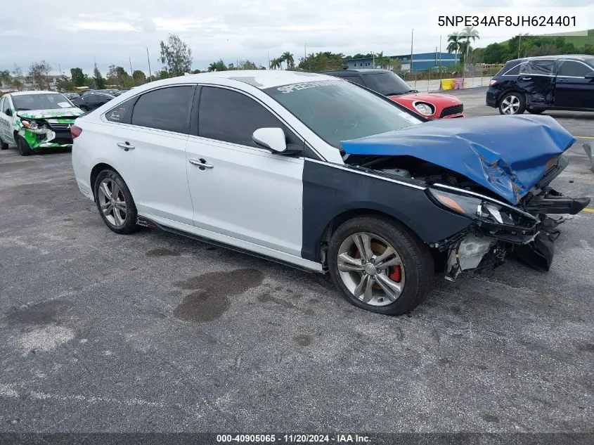 2018 Hyundai Sonata Sel VIN: 5NPE34AF8JH624401 Lot: 40905065