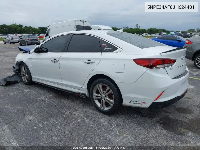 2018 Hyundai Sonata Sel VIN: 5NPE34AF8JH624401 Lot: 40905065