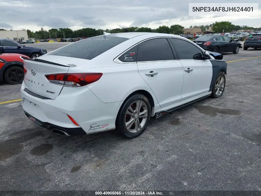 2018 Hyundai Sonata Sel VIN: 5NPE34AF8JH624401 Lot: 40905065