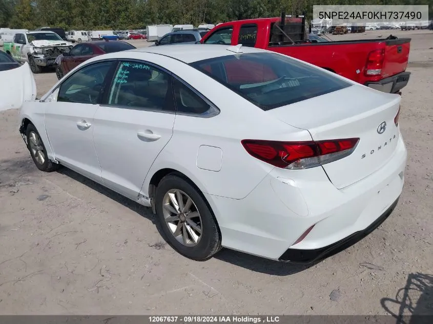 2019 Hyundai Sonata Se VIN: 5NPE24AF0KH737490 Lot: 12067637