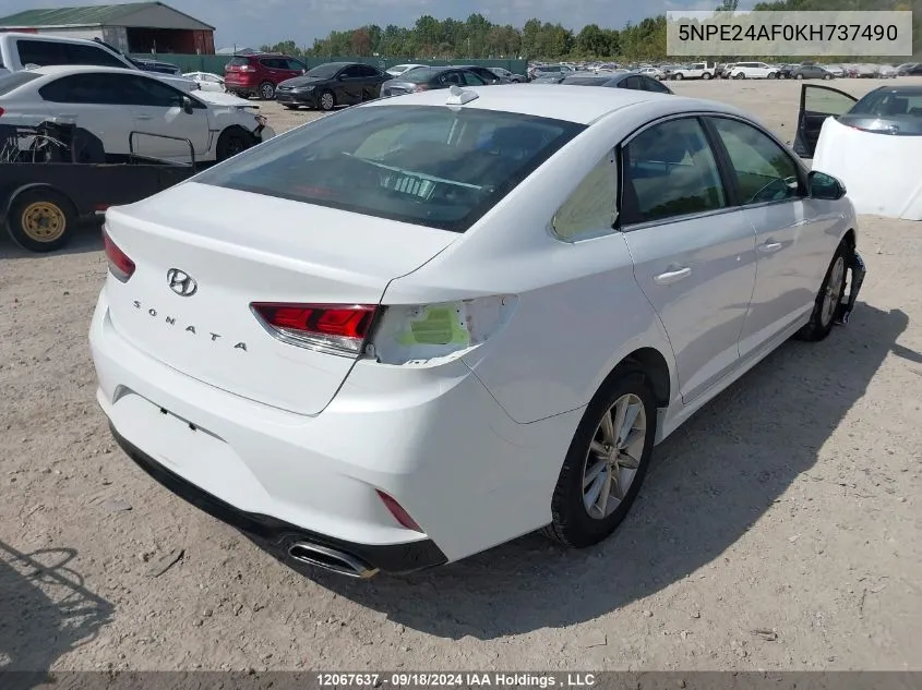 2019 Hyundai Sonata Se VIN: 5NPE24AF0KH737490 Lot: 12067637