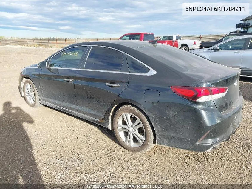 2019 Hyundai Sonata Limited/Sel/Sport VIN: 5NPE34AF6KH784911 Lot: 12105268