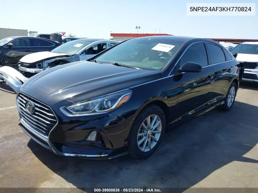 2019 Hyundai Sonata Se VIN: 5NPE24AF3KH770824 Lot: 39500638