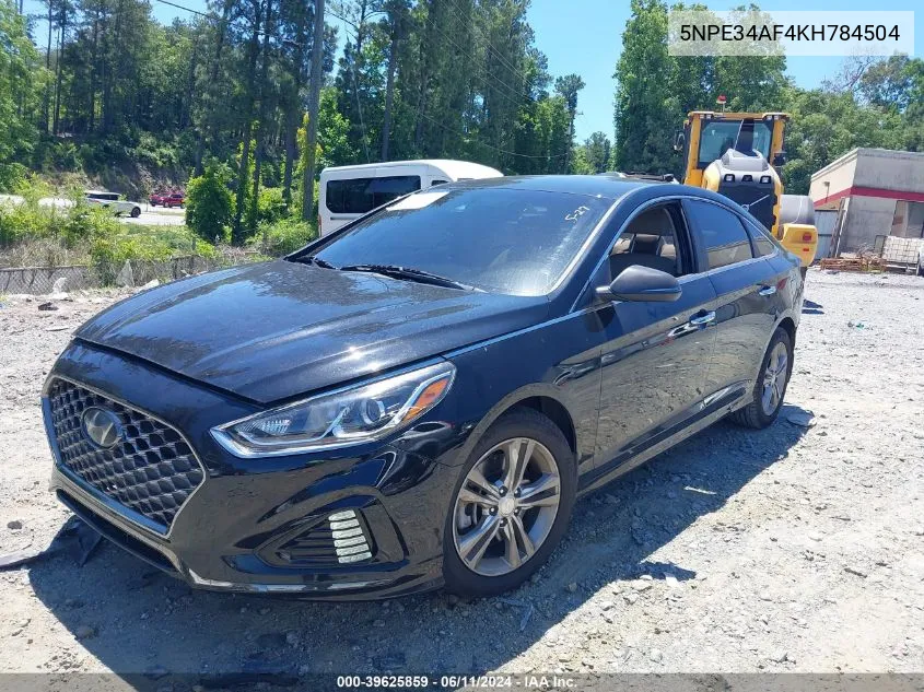 2019 Hyundai Sonata Sel VIN: 5NPE34AF4KH784504 Lot: 39625859