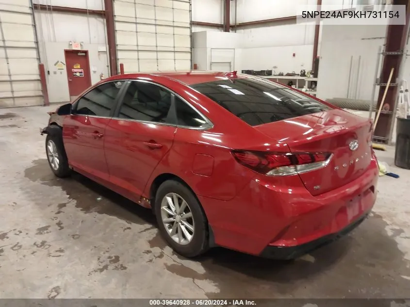 2019 Hyundai Sonata Se VIN: 5NPE24AF9KH731154 Lot: 39640928