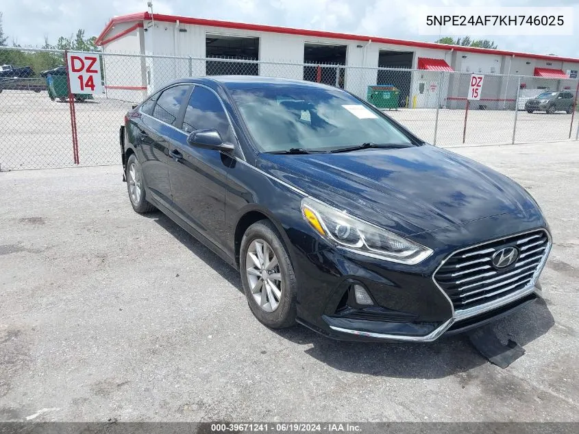 5NPE24AF7KH746025 2019 Hyundai Sonata Se