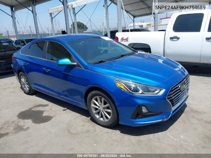 2019 Hyundai Sonata Se VIN: 5NPE24AF9KH754689 Lot: 39700351