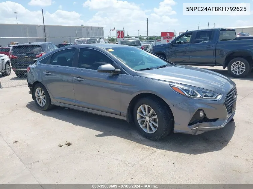 2019 Hyundai Sonata Se VIN: 5NPE24AF8KH792625 Lot: 39809609