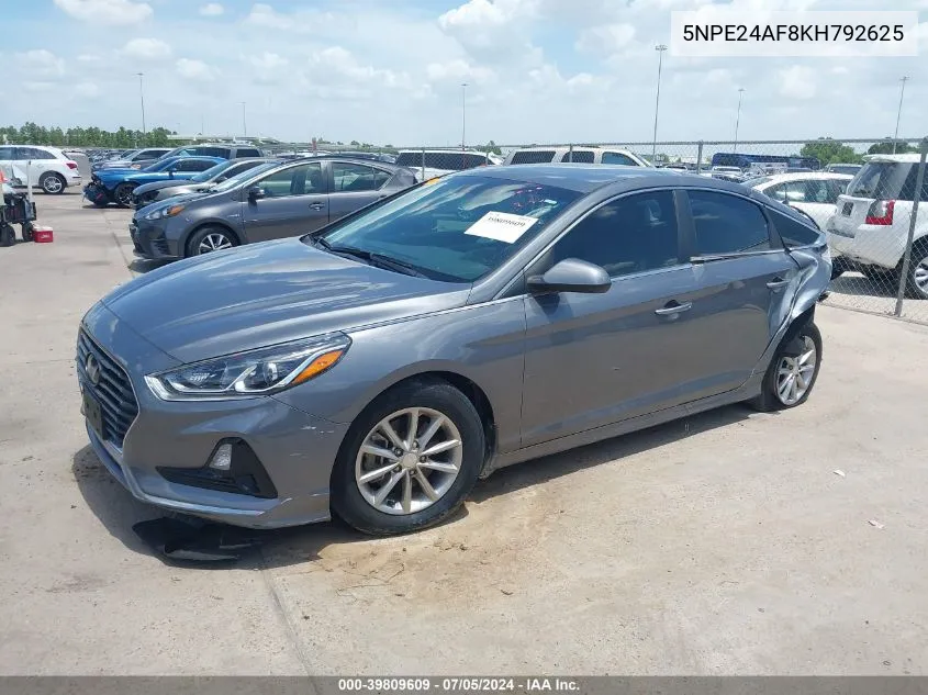 2019 Hyundai Sonata Se VIN: 5NPE24AF8KH792625 Lot: 39809609