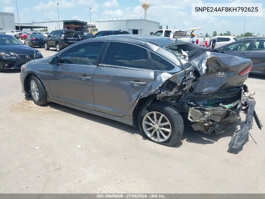 5NPE24AF8KH792625 2019 Hyundai Sonata Se