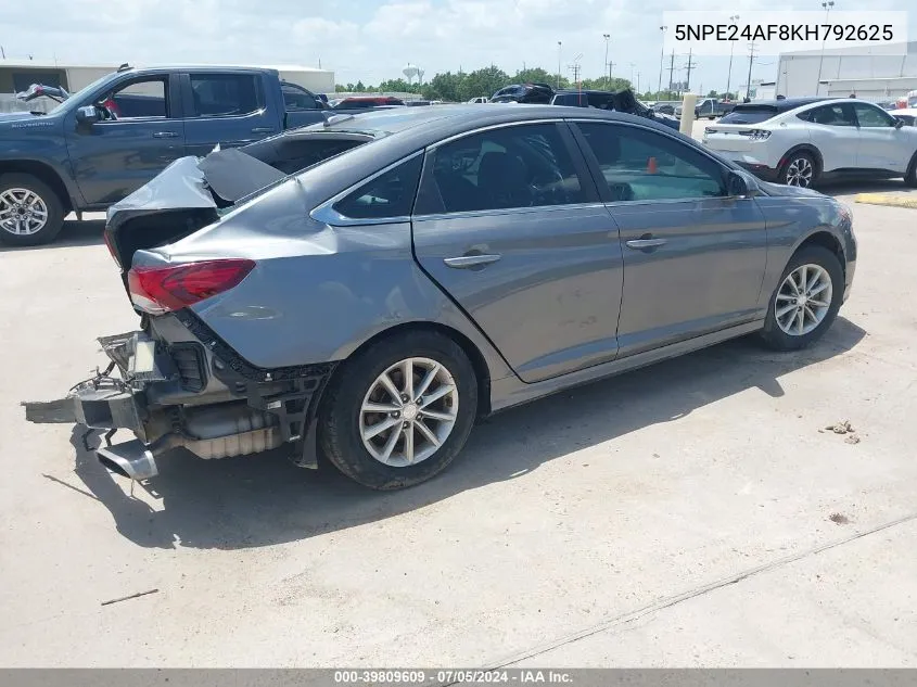 2019 Hyundai Sonata Se VIN: 5NPE24AF8KH792625 Lot: 39809609