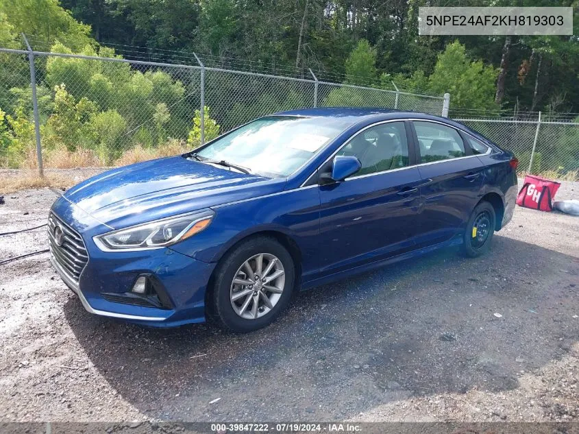 5NPE24AF2KH819303 2019 Hyundai Sonata Se