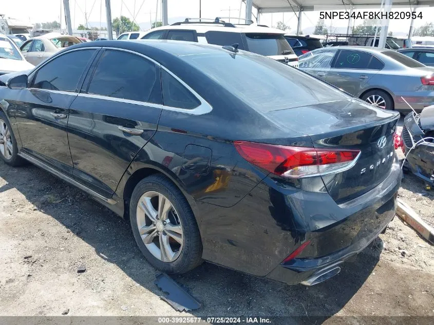 5NPE34AF8KH820954 2019 Hyundai Sonata Sport