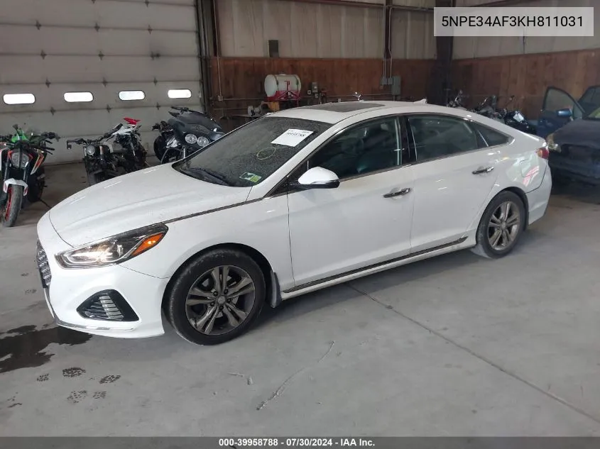 5NPE34AF3KH811031 2019 Hyundai Sonata Sport