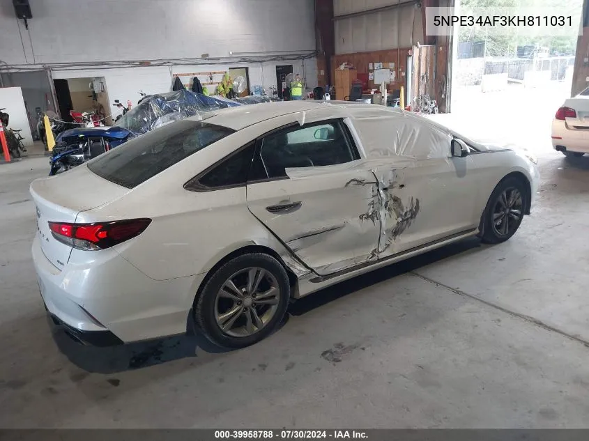 2019 Hyundai Sonata Sport VIN: 5NPE34AF3KH811031 Lot: 39958788