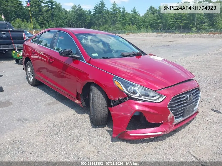 2019 Hyundai Sonata Se VIN: 5NPE24AF4KH794923 Lot: 39962392