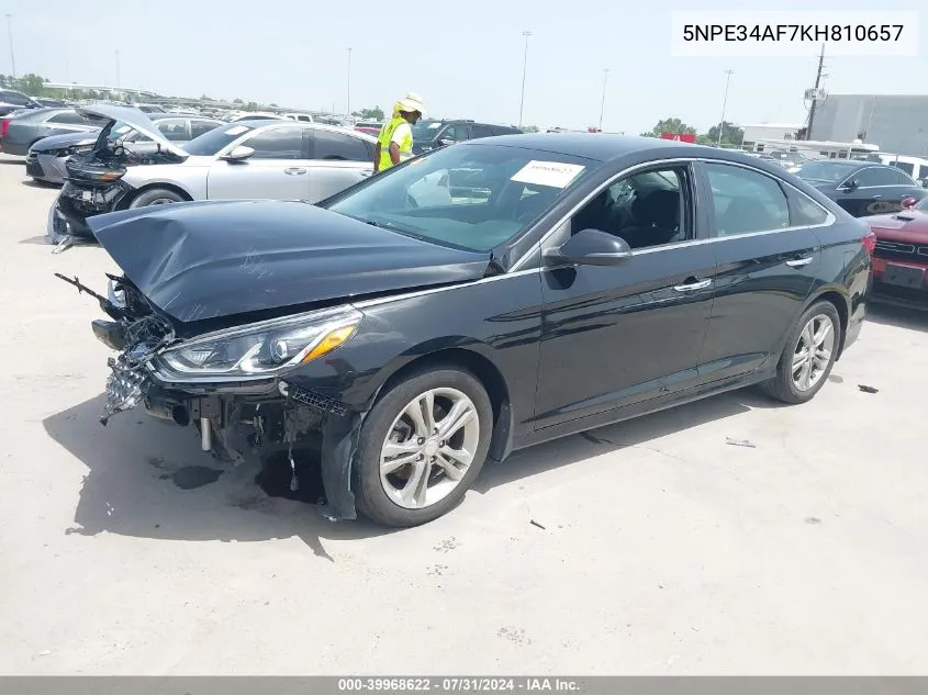 5NPE34AF7KH810657 2019 Hyundai Sonata Sel