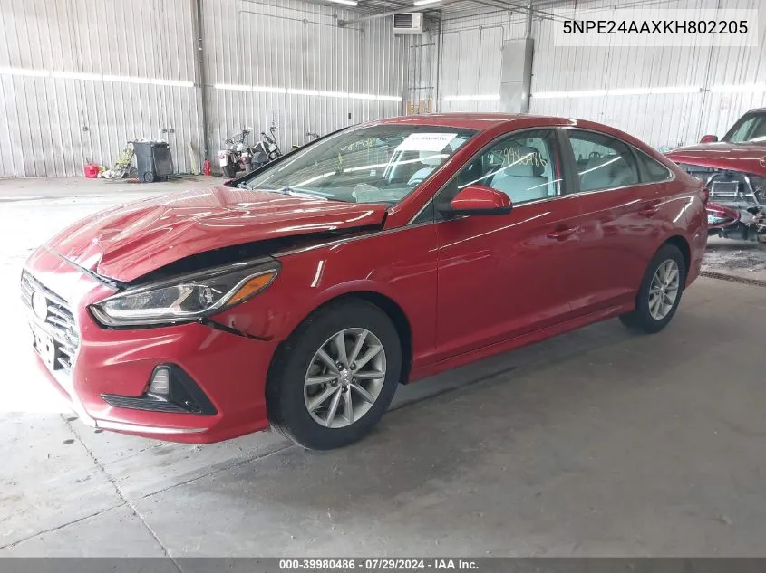 2019 Hyundai Sonata Eco VIN: 5NPE24AAXKH802205 Lot: 39980486