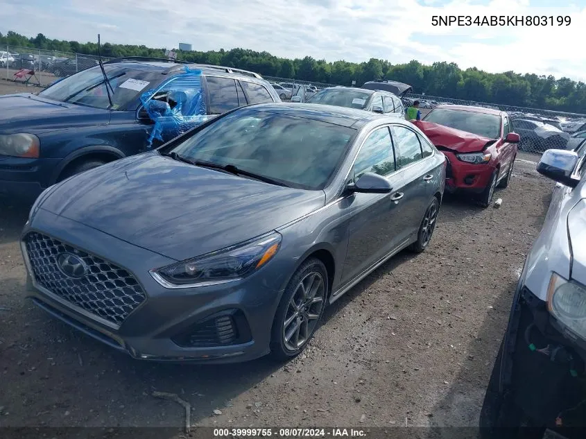 2019 Hyundai Sonata Limited 2.0T VIN: 5NPE34AB5KH803199 Lot: 39999755