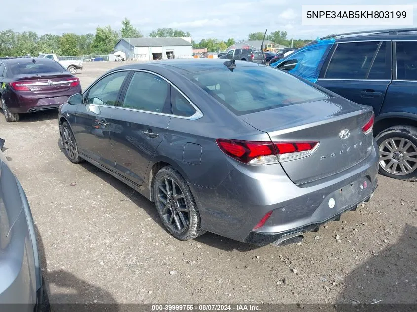 2019 Hyundai Sonata Limited 2.0T VIN: 5NPE34AB5KH803199 Lot: 39999755