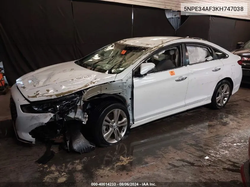 5NPE34AF3KH747038 2019 Hyundai Sonata Sel