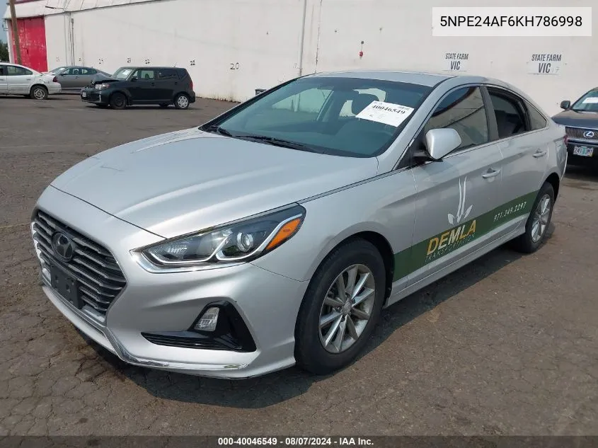 5NPE24AF6KH786998 2019 Hyundai Sonata Se