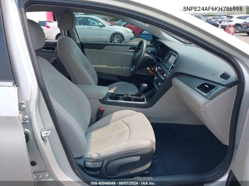 5NPE24AF6KH786998 2019 Hyundai Sonata Se