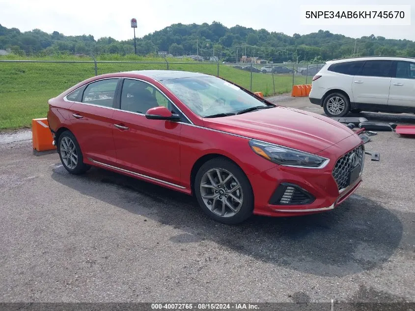 5NPE34AB6KH745670 2019 Hyundai Sonata Limited 2.0T