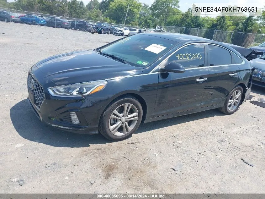 5NPE34AF0KH763651 2019 Hyundai Sonata Sel