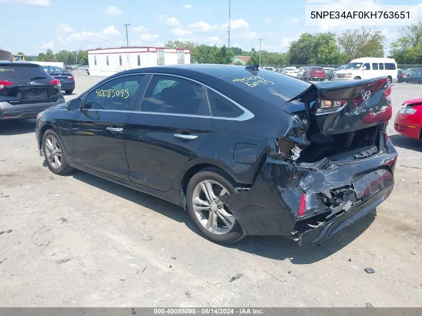 5NPE34AF0KH763651 2019 Hyundai Sonata Sel