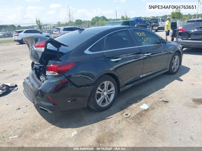 5NPE34AF0KH763651 2019 Hyundai Sonata Sel