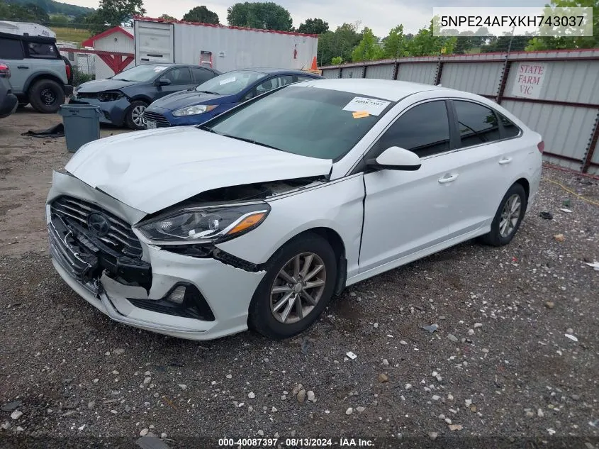 2019 Hyundai Sonata Se VIN: 5NPE24AFXKH743037 Lot: 40087397