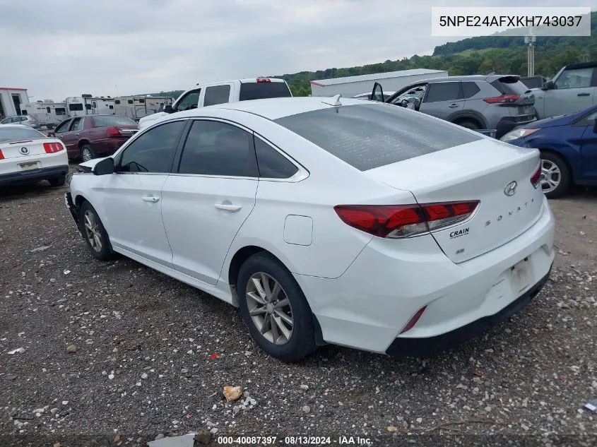 5NPE24AFXKH743037 2019 Hyundai Sonata Se