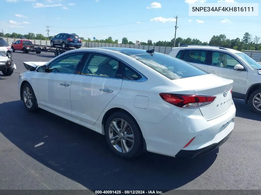 5NPE34AF4KH816111 2019 Hyundai Sonata Limited