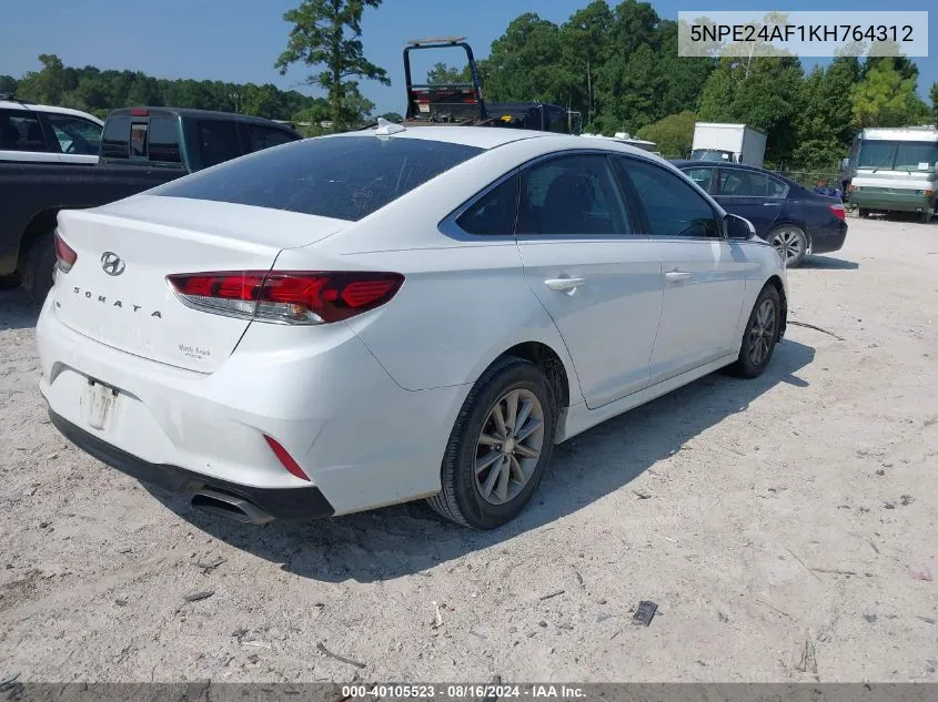 2019 Hyundai Sonata Se VIN: 5NPE24AF1KH764312 Lot: 40105523