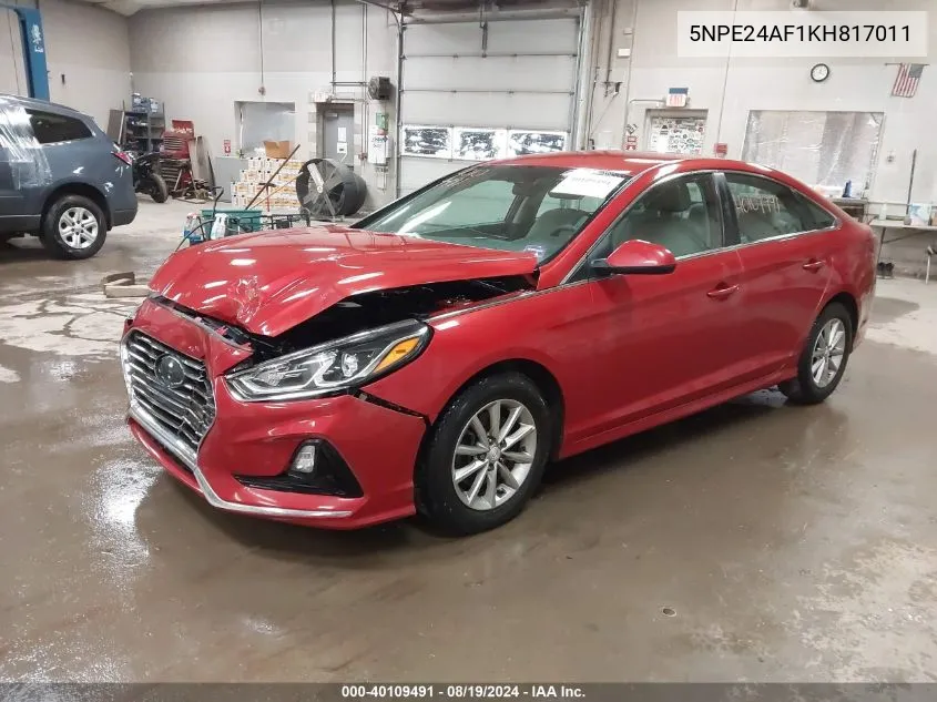 2019 Hyundai Sonata Se VIN: 5NPE24AF1KH817011 Lot: 40109491